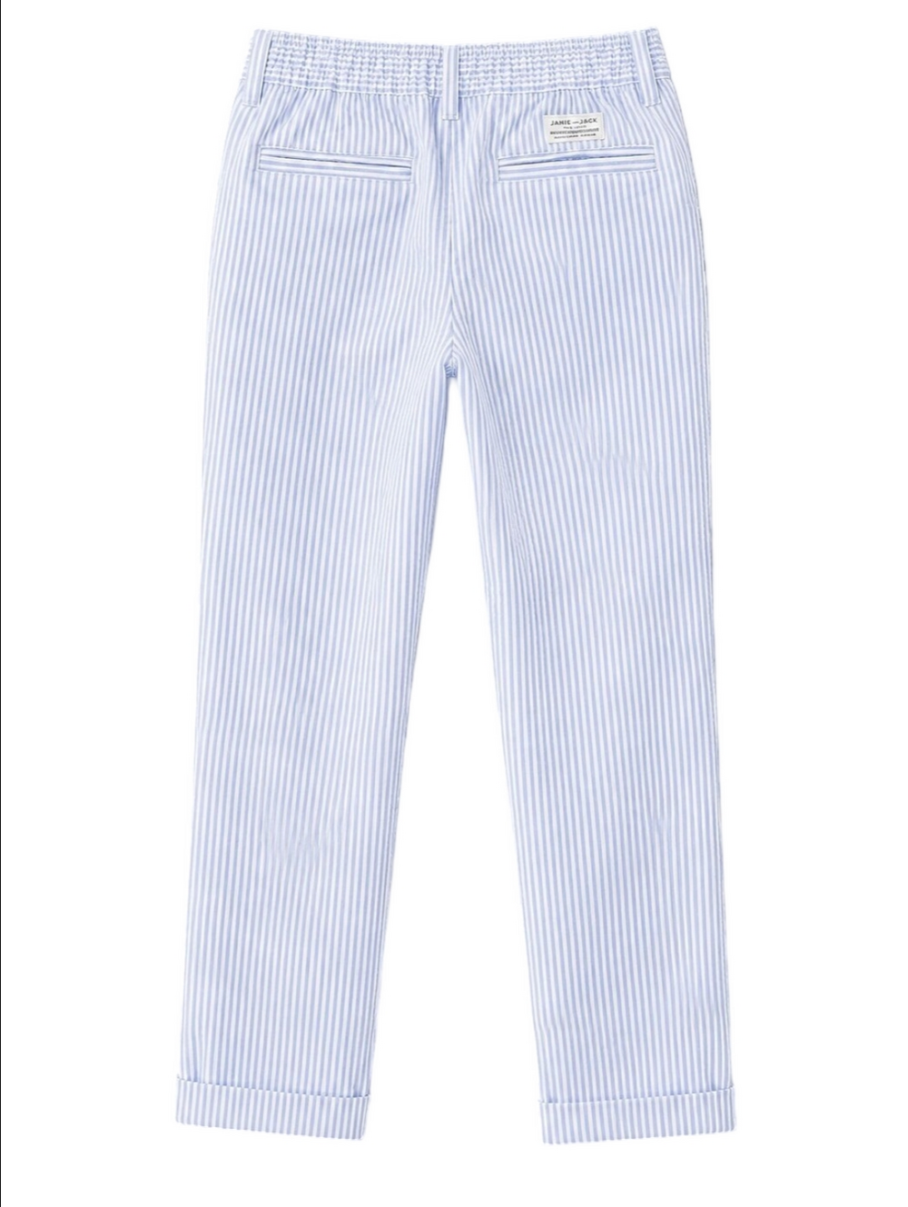 Janie and Jack Blue White Seersucker Drawstring Pants Boys Size 8 NWT - Picture 3 of 8